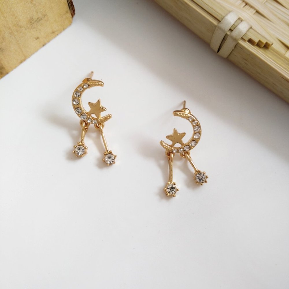 💙Sterling Post Moon Stars - Picture 8 of 12